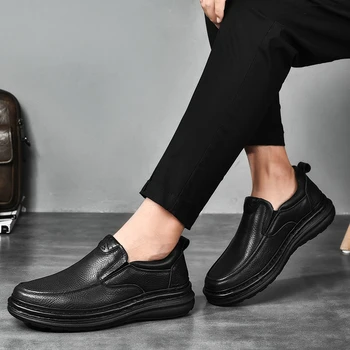 Мужская деловая повседневная универсальная мужская обувь для вождения на открытом воздухе, удобная и дышащая, легкая, пригодная для носки мужская обувь 38-44