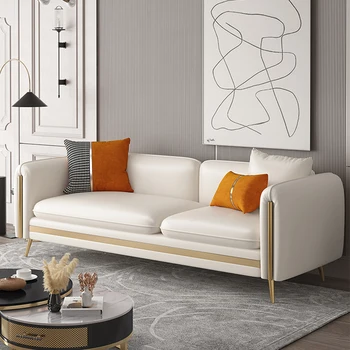 Кожаный диван-кровать для гостиной, Офисное Секционное кресло, Угловой диван для гостиной, Подлокотник, Роскошный диван Cama Nordic Furniture WWH30XP
