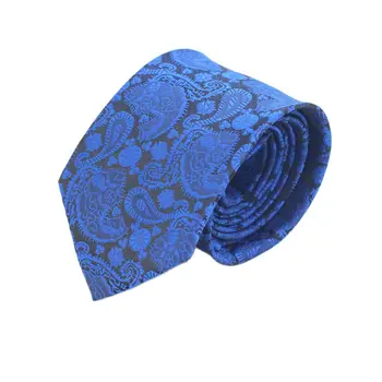 LYL 8 см Роскошный Королевский Синий Черный галстук с пейсли, Тонкий мужской жаккардовый галстук, деловые подарки, Модные шелковые галстуки для гостей Свадьбы